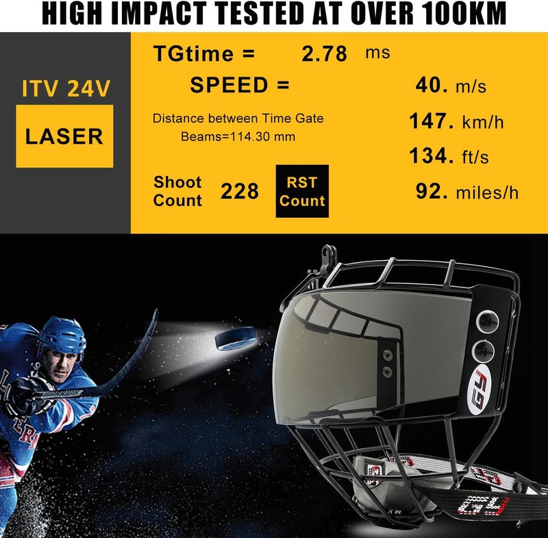 GY Hockey Helmet Cage & Face Shield Protector Combo Ice Hockey Full Face Shield Junior & Youth - Image 2